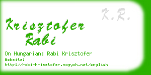 krisztofer rabi business card